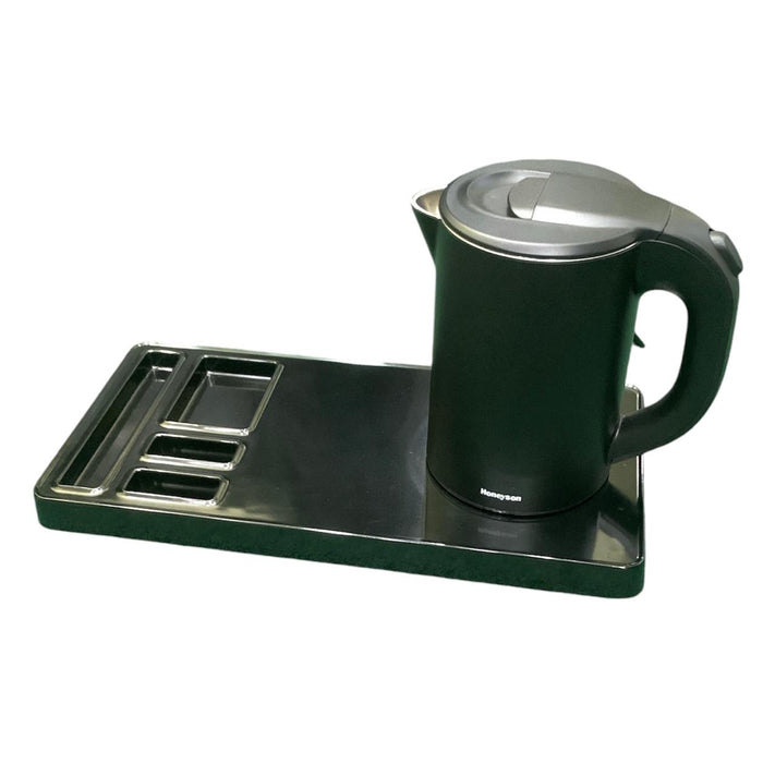 ELECTRIC KETTLE AND TRAY SET 0.8L - D TRAY BLACK
