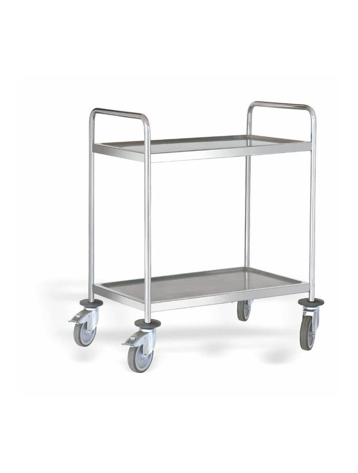 ST/STEEL SERVING TROLLEY - 2 SHELVES / SHELF DIMENSION 900 X 500 MM