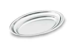 Oval dish satin polish, St. Steel 18/10 - 30x20 CM