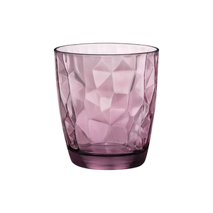DIAMOND WATER GLASS TUMBLER - ROCK PURPLE 300 ML - 10 1/4 OZ