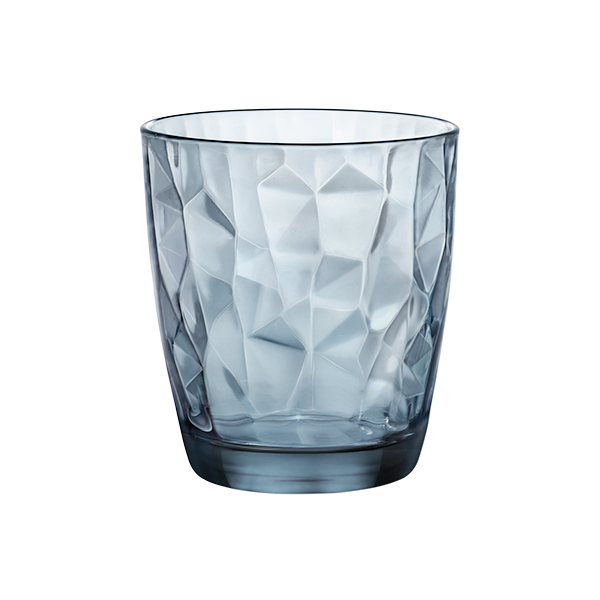 DIAMOND DOF / ROCK GLASS TUMBLER - OCEAN BLUE 385 ML - 13 OZ