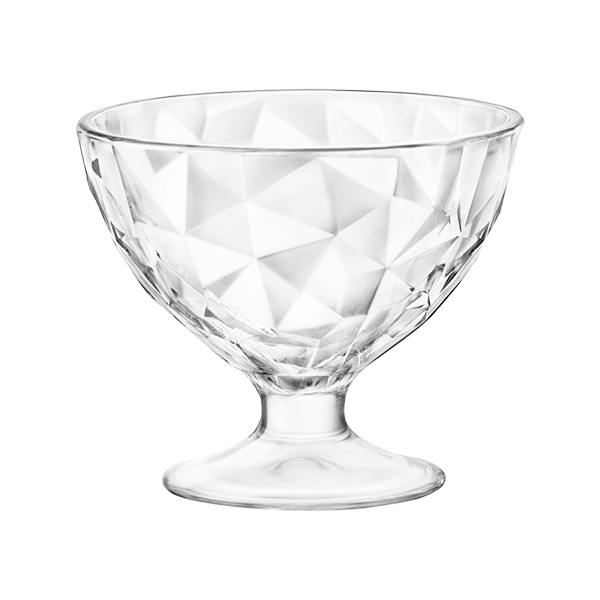 DIAMOND GLASS DESSERT BOWL 36 cl - 12 1/4 oz