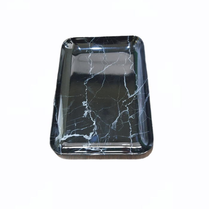 MARBLE 8" RECT TRAY BLACK - XEMEIN