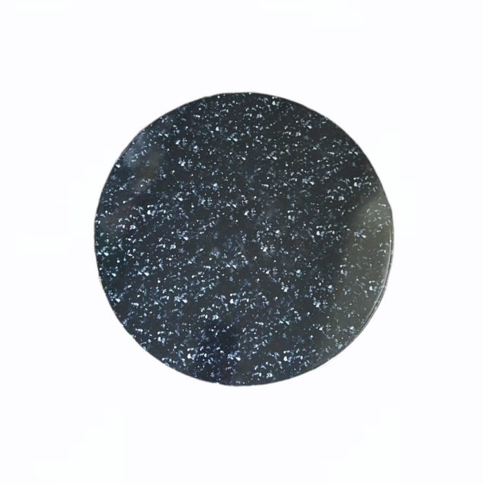 TAROKO GRANITE / SLATE FINISH ROUND PLATE 13" BLACK