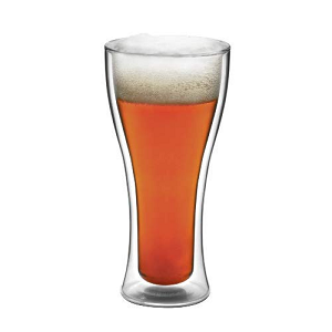 SWING DOUBLE WALL BEER GLASS - Cap. 0.30L Borosilicate Glass