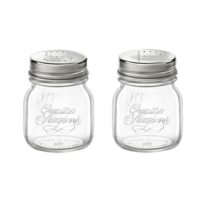 QUATTRO STAGIONI GLASS SALT AND PEPPER SHAKERS 15 cl - 5 oz
