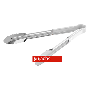 ST/STEEL UTILLITY TONG WHITE COLOUR HANDLE 30 CM