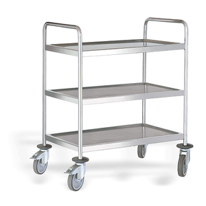 ST/STEEL SERVING TROLLEY - 3 SHELVES / SHELF DIMENSION 900 X 500 MM