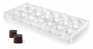 CHOCOLATE MOULD SQUARE - DIA 25 X 25 MM / H 17 MM