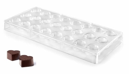 CHOCOLATE MOULD HEART - 25 X 20 MM / H 11.5 MM