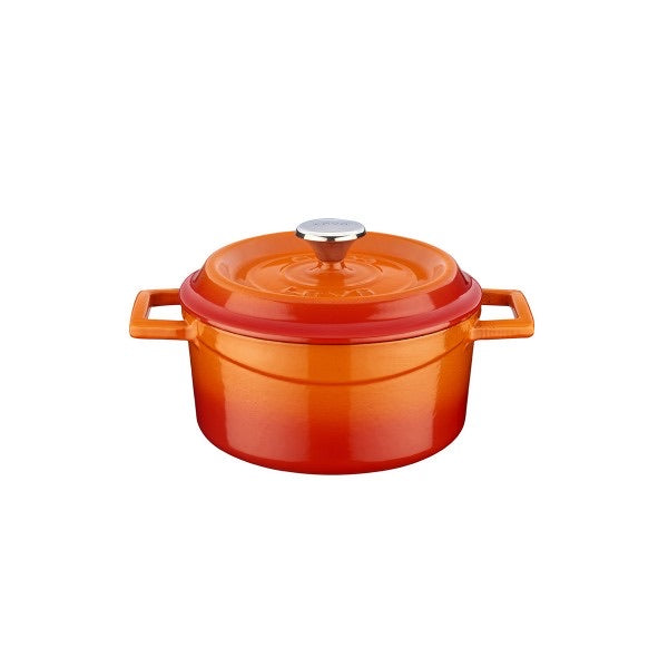 CAST IRON MINI CASSEROLE - DIA:10 CM - ORANGE